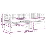 vidaXL Lit de jour 80x200 cm Bois de pin massif