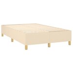 vidaXL Sommier tapissier avec matelas et LED Crème 120x200 cm Tissu