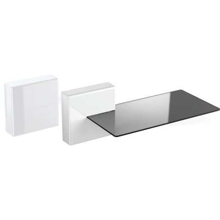MELICONI GHOST CUBE SHELF Systeme de gestion des câbles - 1 cube et 1 étagere - Poids max : 3 Kg - Blanc