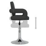 vidaXL Chaises pivotantes à manger lot de 2 noir similicuir