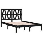 vidaXL Cadre de lit Noir Bois de pin massif 160x200 cm