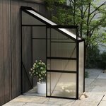 vidaXL Serre Anthracite Aluminium 1 38 m³