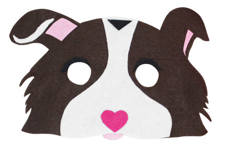 Masque enfant feutrine chien 20 5 x 14 5 cm