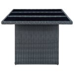 vidaXL Mobilier à dîner 9 Pièces avec coussins Résine tressée Gris foncé