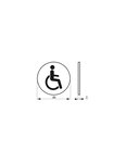 THIRARD - Disque de signalisation Handicapé  alunimium adhésif  Ø80mm