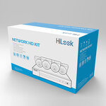 Kit vidéosurveillance PoE 4 caméras tourelle full HD H265+ vision de nuit 30 mètres IK-4142TH-MH/P HiLook by Hikvision