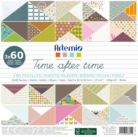 Bloc papier 30 cm time after time 180 feuilles