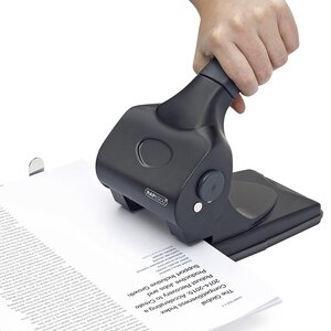 Perforateur 2 trous c865 gros travaux 65 feuilles sans effort métal noir rapesco