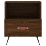 vidaXL Table de chevet chêne marron 40x35x47 5 cm bois d’ingénierie