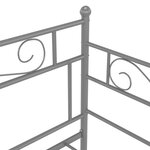vidaXL Cadre de canapé-lit extensible Gris Métal 90x200 cm