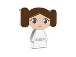Pièce de monnaie 2 Dollars Niue 2021 1 once argent BE – Chibi Princesse Leia