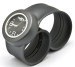 Montre classic bracelet gun et cadran noir