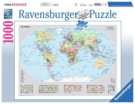 Ravensburger puzzle 1000 pièces - carte du monde politique