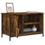 vidaXL Meuble TV Chêne fumé 80x40x50 cm Bois d'ingénierie