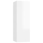 vidaXL Ensemble de meubles TV 4 Pièces Blanc brillant Aggloméré