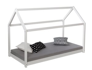 Lit cabane enfant 80 x 160 cm blanc