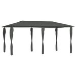 vidaXL Belvédère à revêtement de poteaux 3x6x2 6 m Anthracite 160 g/m²