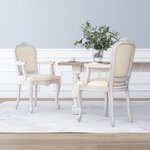 vidaXL Chaises à manger 2 Pièces beige 62x59 5x100 5 cm lin