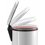 Hailo poubelle à pédale pure taille m 12 l acier inoxydable 0517-010