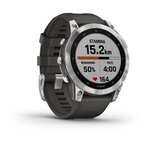 Montre GPS connectée - GARMIN - Fenix 7 - Argent avec bracelet gris