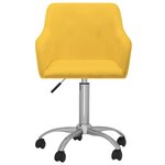 vidaXL Chaises pivotantes à manger lot de 2 jaune tissu
