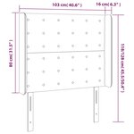 vidaXL Tête de lit avec oreilles Rose 103x16x118/128 cm Velours