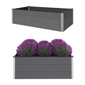 vidaXL Lit surélevé de jardin Gris 200x100x54 cm WPC