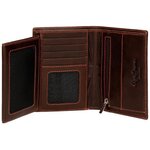 Portefeuille en cuir pépé jeans - marron
