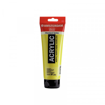 Tube peinture acrylique jaune verdâtre 250 ml - amsterdam royal talens