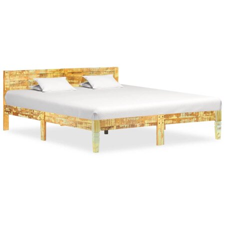 vidaXL Cadre de lit Bois de récupération massif 160x200 cm