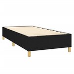 vidaXL Sommier tapissier avec matelas et LED Noir 90x190 cm Tissu