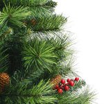 vidaXL Sapin de Noël artificiel avec pommes de pin et baies 150 cm