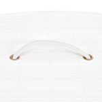 vidaXL Panier à linge d'angle Bambou Blanc 60 L