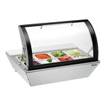 Vitrine réfrigérée à poser - 8 bacs gn 1/6 - bartscher - r600a - acier inoxydable67 765x610x330mm