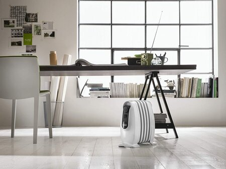 Radiateur À Bain D'Huile Mobile 500W Argent