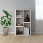 vidaXL Bibliothèque/Buffet Blanc 50x25x80 cm Aggloméré