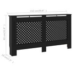 vidaXL Cache-radiateur Noir 152x19x81 cm MDF
