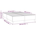 vidaXL Sommier à ressorts de lit Rose 140x200 cm Velours