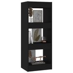 vidaXL Bibliothèque/Séparateur de pièce Noir 40x30x103 cm Aggloméré