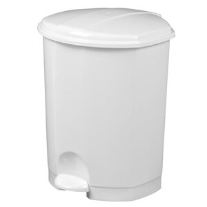 Poubelle à pédale Prima, 18 litres - Blanc