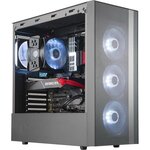 COOLER MASTER NR600 Boîtier PC Gaming (ATX, 1xFenetre verre trempé, 2xVentilateurs 120mm) - Noir