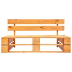 vidaXL Canapé central palette de jardin marron miel bois pin imprégné