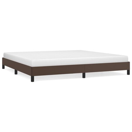 vidaXL Cadre de lit Marron 200x200 cm Similicuir