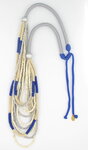 collier long à corde bleu