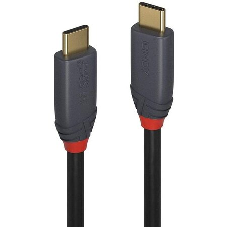 Lindy 36900 câble usb 0 5 m usb c noir  gris