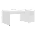 vidaXL Table basse Blanc 90x45x35 cm Aggloméré