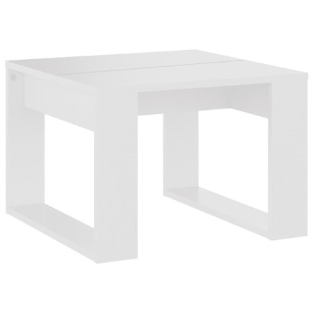 vidaXL Table d'appoint Blanc 50x50x35 cm Aggloméré