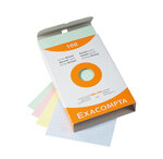 Étui De 100 Fiches - Bristol Quadrillé 5x5 Non Perforé 100x150mm - Couleurs Assorties - X 10 - Exacompta