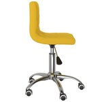 vidaXL Chaises à manger pivotantes lot de 2 jaune moutarde velours