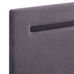 vidaXL Cadre de lit avec LED Gris Tissu 120 x 200 cm